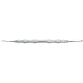 Instrument double pour retraction gingivale avec crantage design