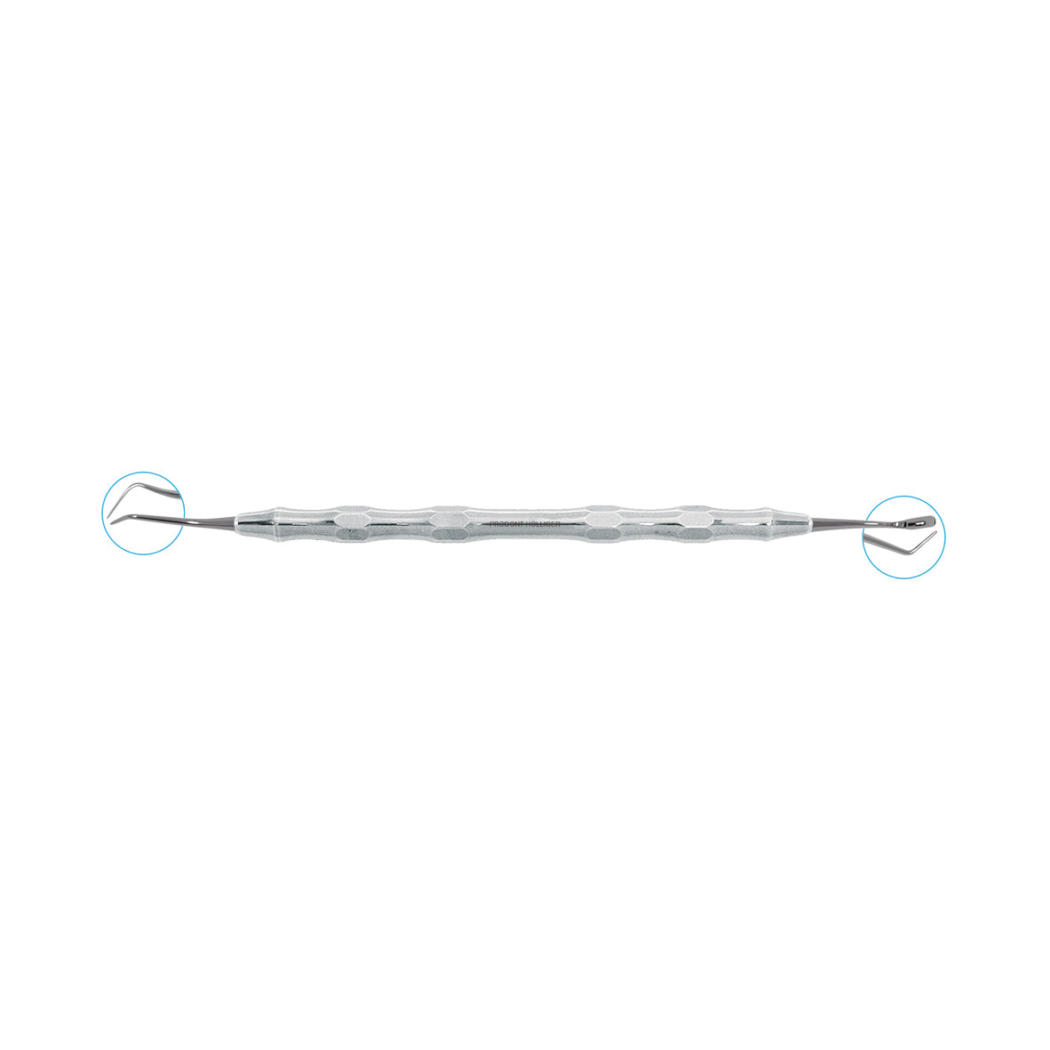 Instrument double de rétraction gingivale non cranté - manche DESIGN