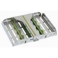 Cassette de stérilisation CLIPHYGIENE inox avec supports silicone ondules 4 emplacements