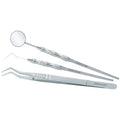 Kit d'examen 3 instruments manche Design + miroir p4 ss