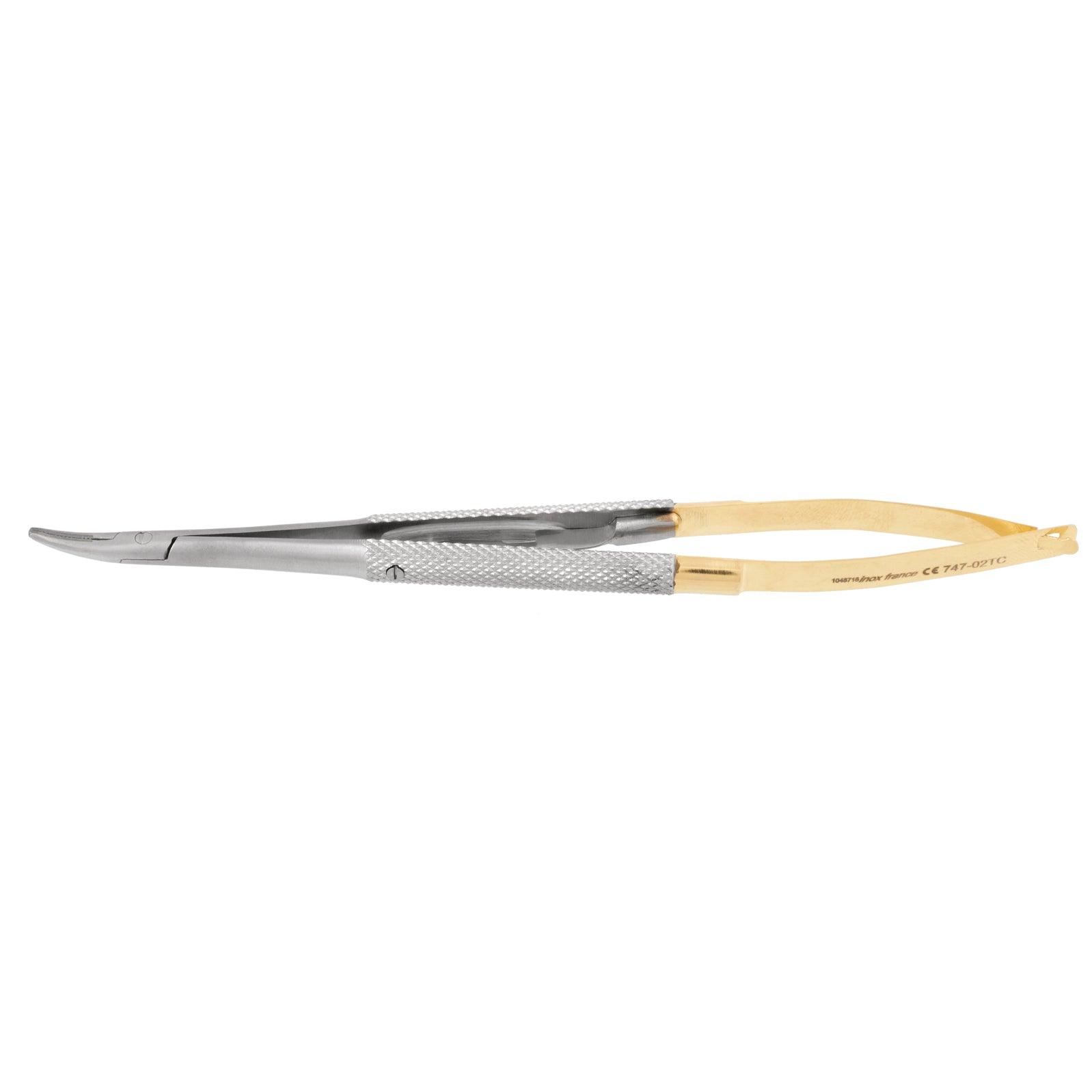 Porte aiguille CASTROVIEJO crbe, 15cm manche arrondi mors tungsten